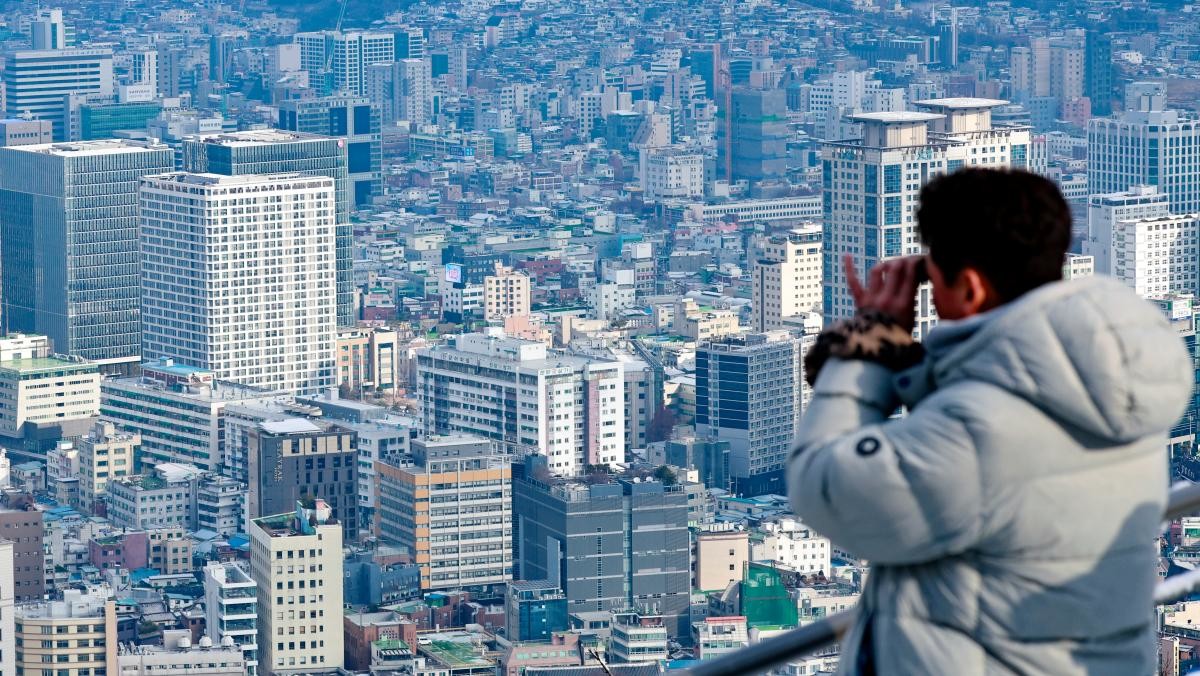 서울 남산에서 바라본 아파트 단지의 모습. / 뉴스1