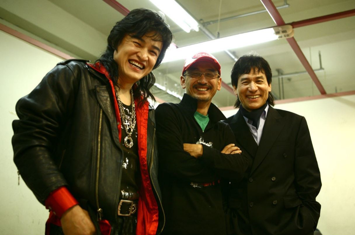 (왼쪽부터) 배우 박중훈, 영화감독 이준익, 고 안성기 / 영화 '라디오스타' 스틸컷