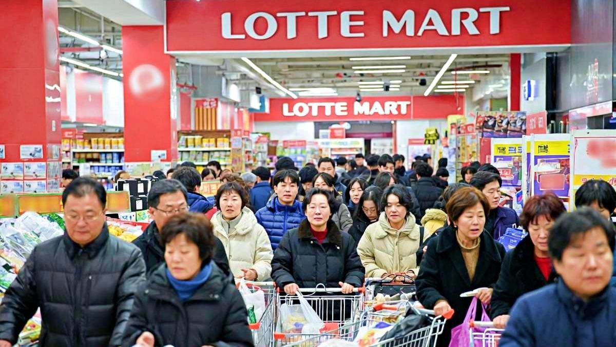 롯데마트 매장 풍경. 기사 내용을 바탕으로 제작한 가상의 자료사진.