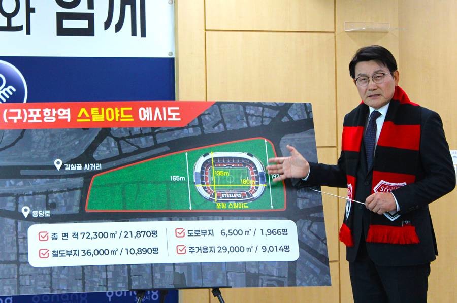 박승호 전 포항시장 기자회견 설명 모습/이하 박승호 제공