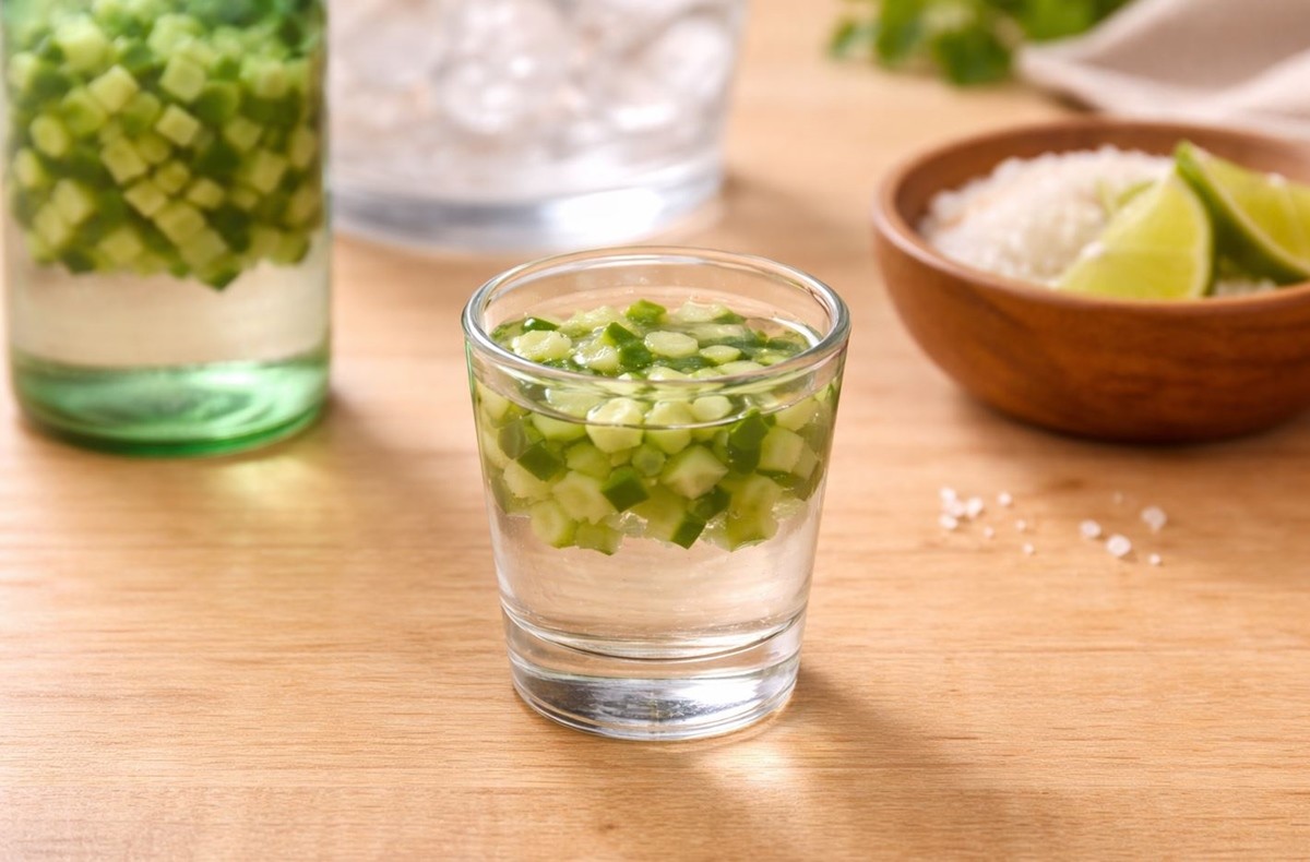 오이 소주 모습. 기사 이해를 돕기 위해 AI를 활용해 제작한 자료 사진입니다.