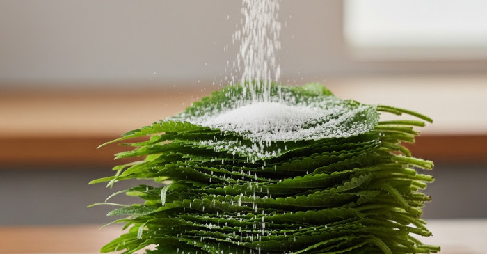 깻잎 김치를 만들 때 소금을 잘 활용하면 유리하다. 기사의 이해를 돕기 위한 AI 생성 이미지