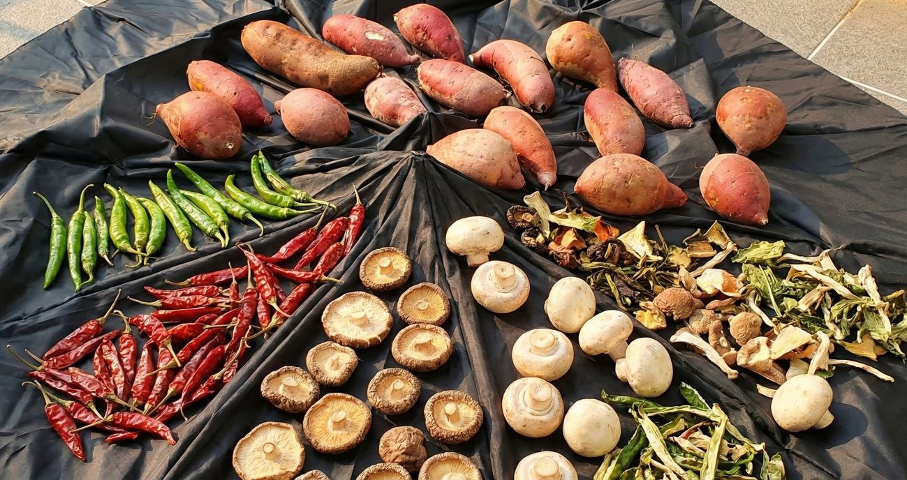 깨끗하게 세척한 우산 천은 다용도 작업 매트로 활용할 수 있다. AI툴로 제작한 이미지.