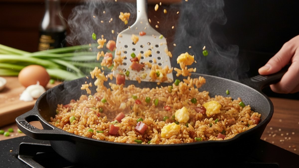 부추볶음밥을 만드는 모습 (기사 이해를 돕기 위해 AI로 생성된 이미지)