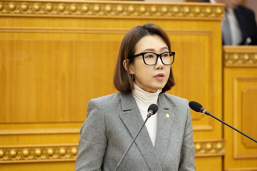최수연 부의장이 ‘교육특구 특별회계 운영 촉구 제언’이란 주제로 5분 자유발언 하고 있