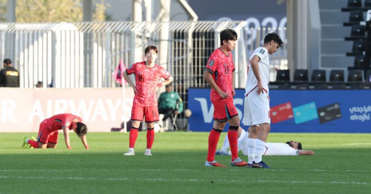 이민성 감독이 이끄는 한국 U23 대표팀이 2026 아시아축구연맹 U23 아시안컵 첫 경기에서 이란과 0-0을 기록했다. / 뉴스1