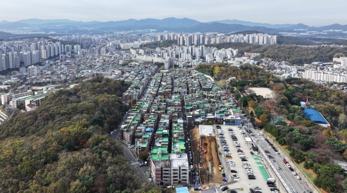 은행1·금광2구역 및 주변 전경 사진. / 성남시