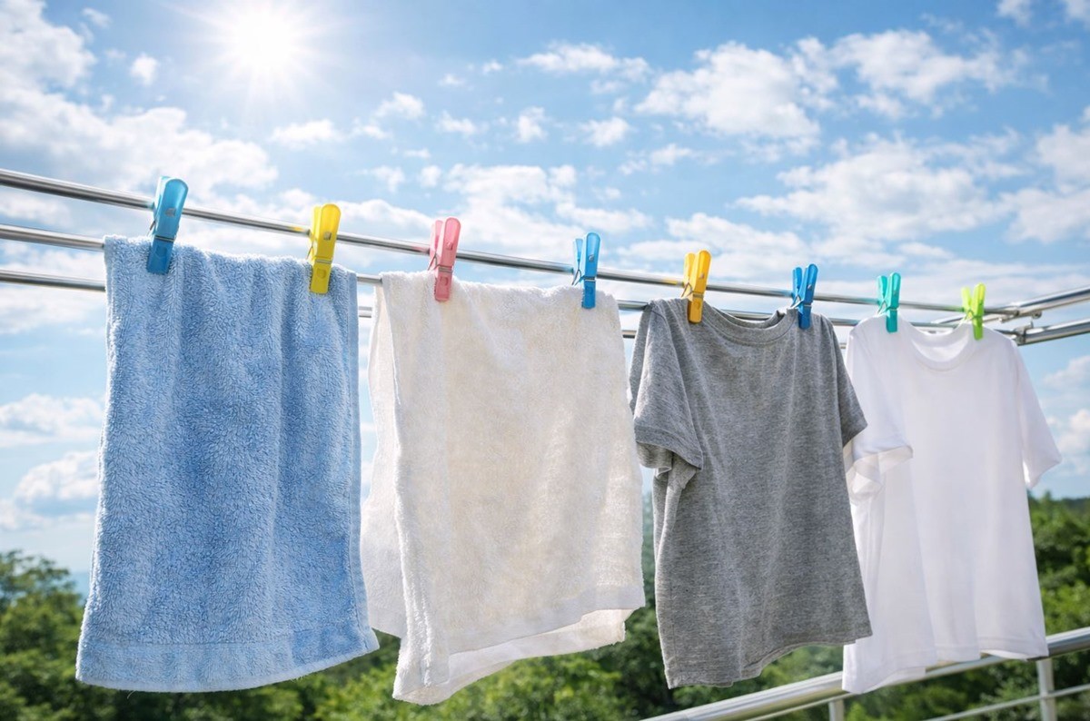 세탁이 끝난 빨래 모습. 기사 이해를 돕기 위해 AI를 활용해 제작한 자료 사진입니다. 실제 모습과 다소 차이가 있을 수 있습니다.