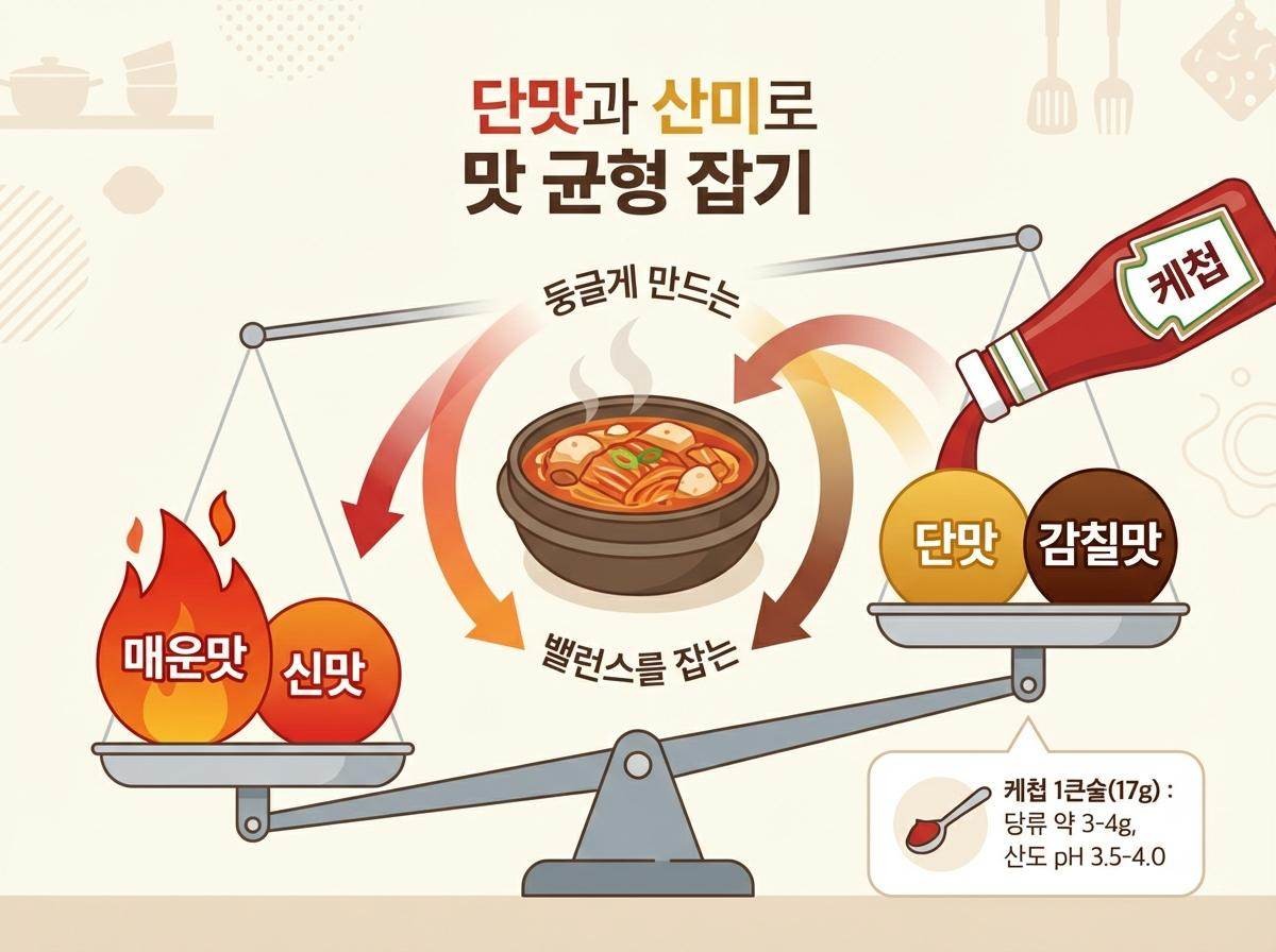 '김치찌개 단맛과 산미 맛 균형 잡기' 기사 내용 토대로 AI툴 활용해 제작한 자료사진.