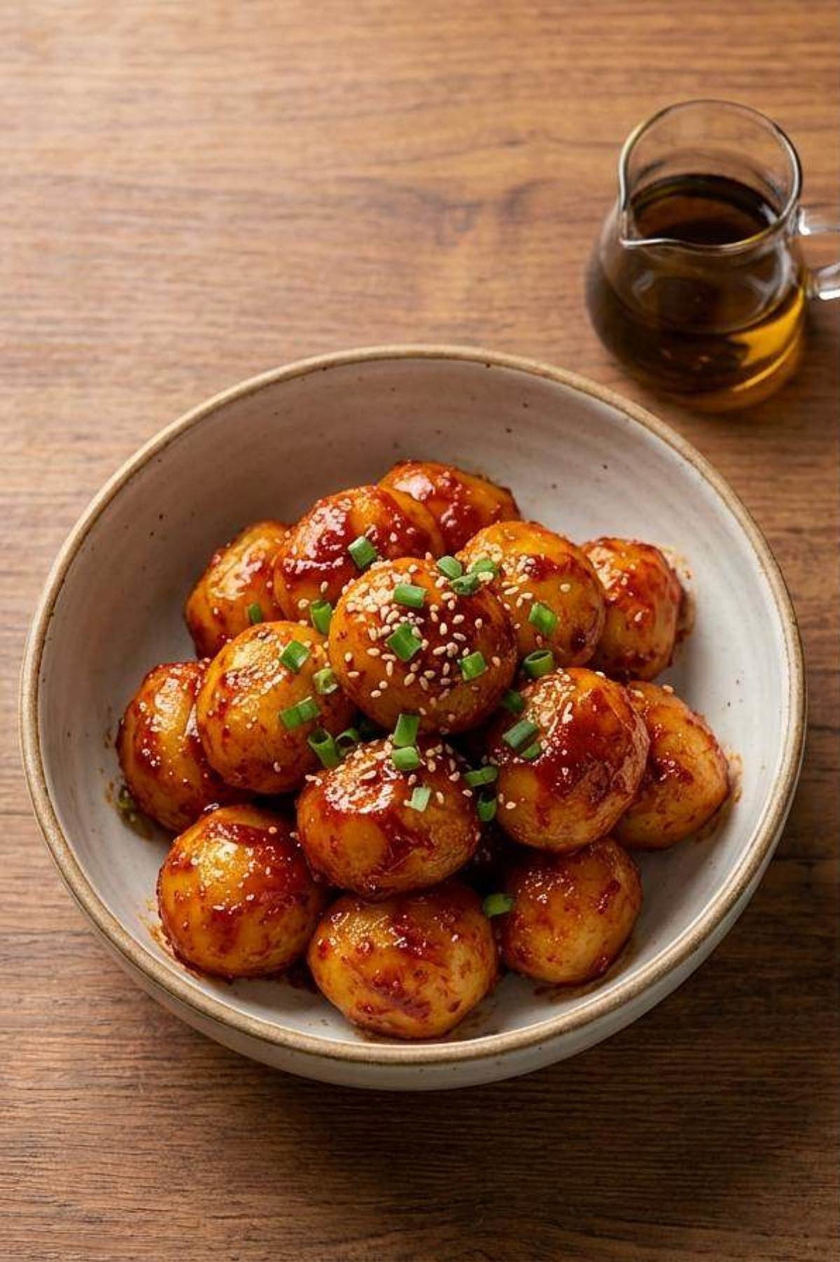 맛깔나게 완성된 '비빔감자'. 기사 내용 토대로 AI툴 활용해 제작한 자료사진.