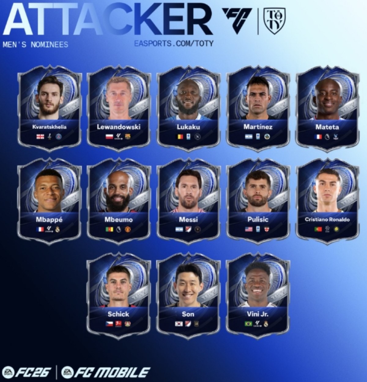 손흥민이 EA 스포츠 2025 '올해의 팀(TOTY)' 후보에 선정됐다.     / EA 스포츠