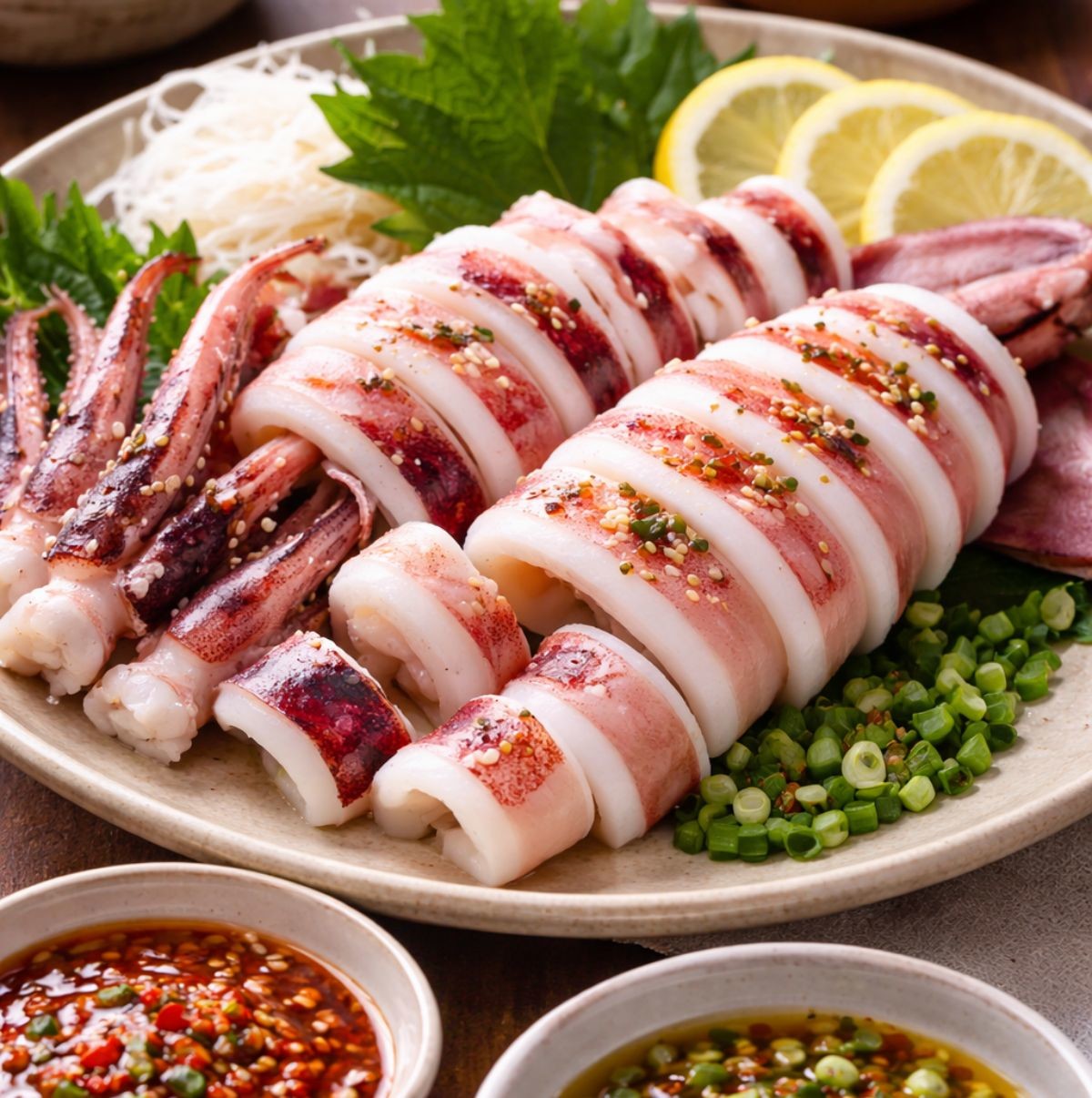 오징어 숙회 (기사 이해를 돕기 위해 AI로 제작된 이미지)