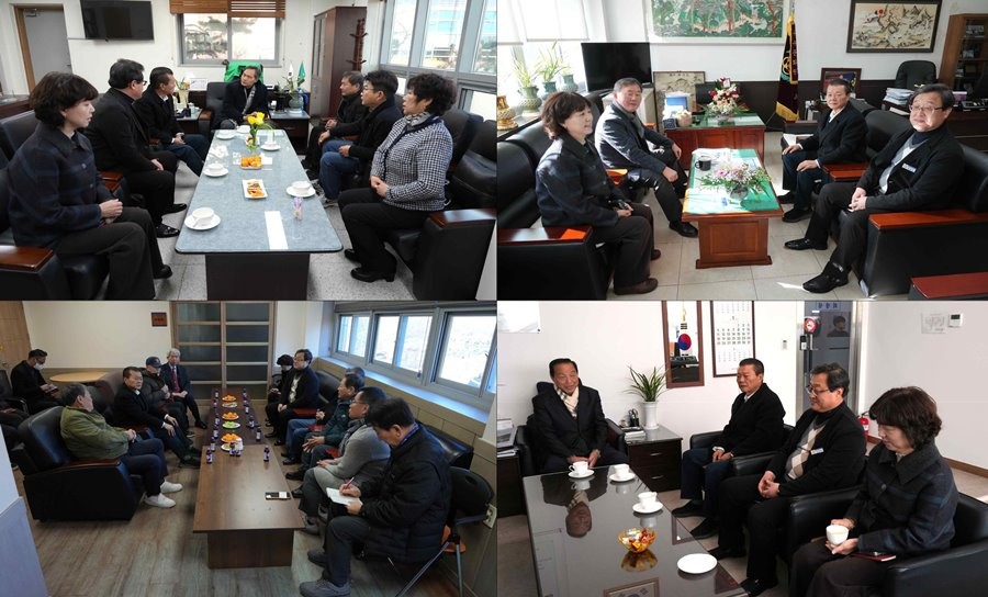 영천시의회는 최근 병오년 새해를 맞아 지역 내 주요 기관·단체를 방문하며 소통했다. 사진은 지난 8일 영천시의회 각 기관별 방문 모습 / 영천시의회 제공