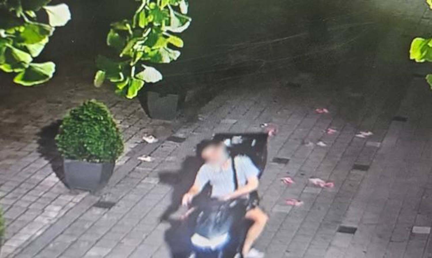 불법 저난을 뿌리는 모습 / 서울경찰청 제공