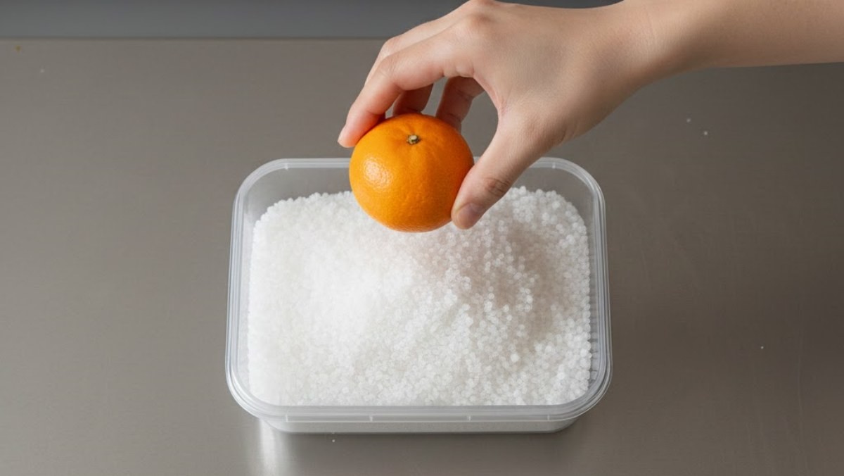 소금과 귤의 모습. 기사 내용을 바탕으로 AI가 생성한 자료사진.