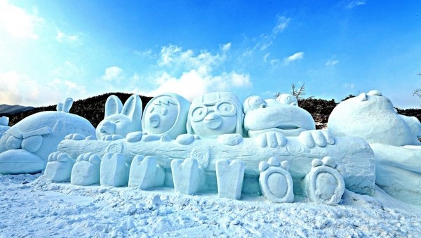 2025년 청양 알프스마을 얼음분수축제 전경 / 사진=충남도