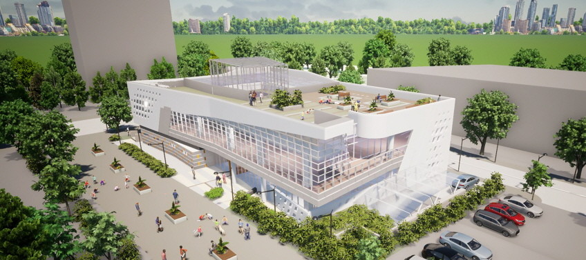 오는 7월 개관하는 성남시 판교대장도서관 조감도. / 성남시