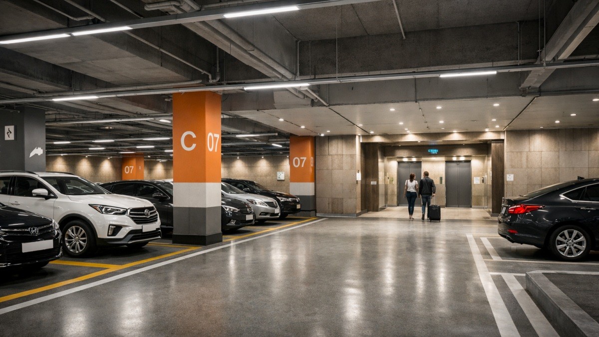 일반적인 아파트의 지하 주차장 모습 / 기사의 이해를 돕기 위해 AI로 제작한 사진