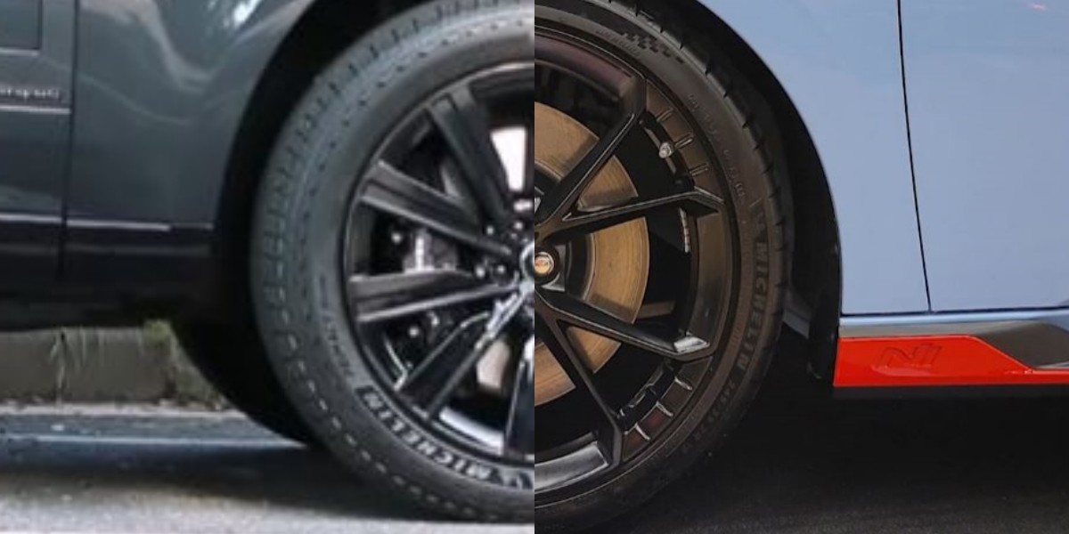 기사의 이해를 돕기 위한 사진. 좌측 차량은 랜드로버 레인지로버 스포츠(상시사륜 구동). 우측 차량은 현대 아반떼 N(앞엔진 전륜 구동) / 유튜브 '카밥' 리뷰 영상 캡처