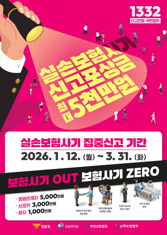 실손보험사기 신고포상금 포스터 / 금융감독원