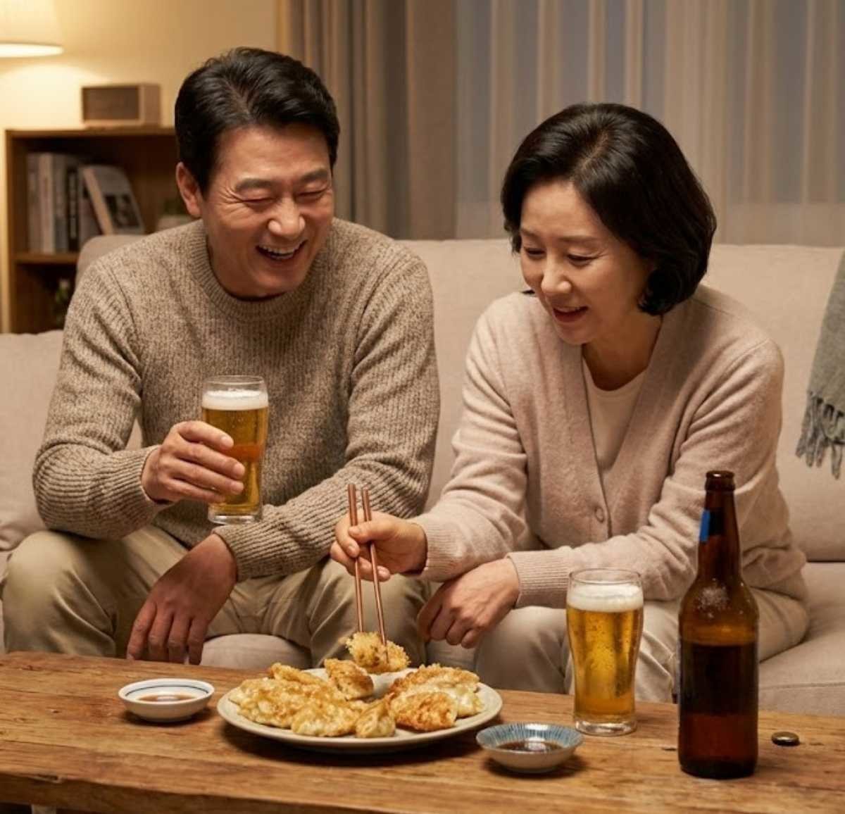 안주로 먹기 좋은 눈꽃만두. 기사 내용 토대로 AI툴 활용해 제작한 자료사진.