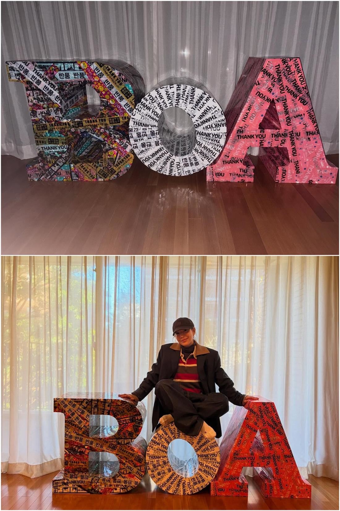 가수 보아와 조형물 / 인스타그램