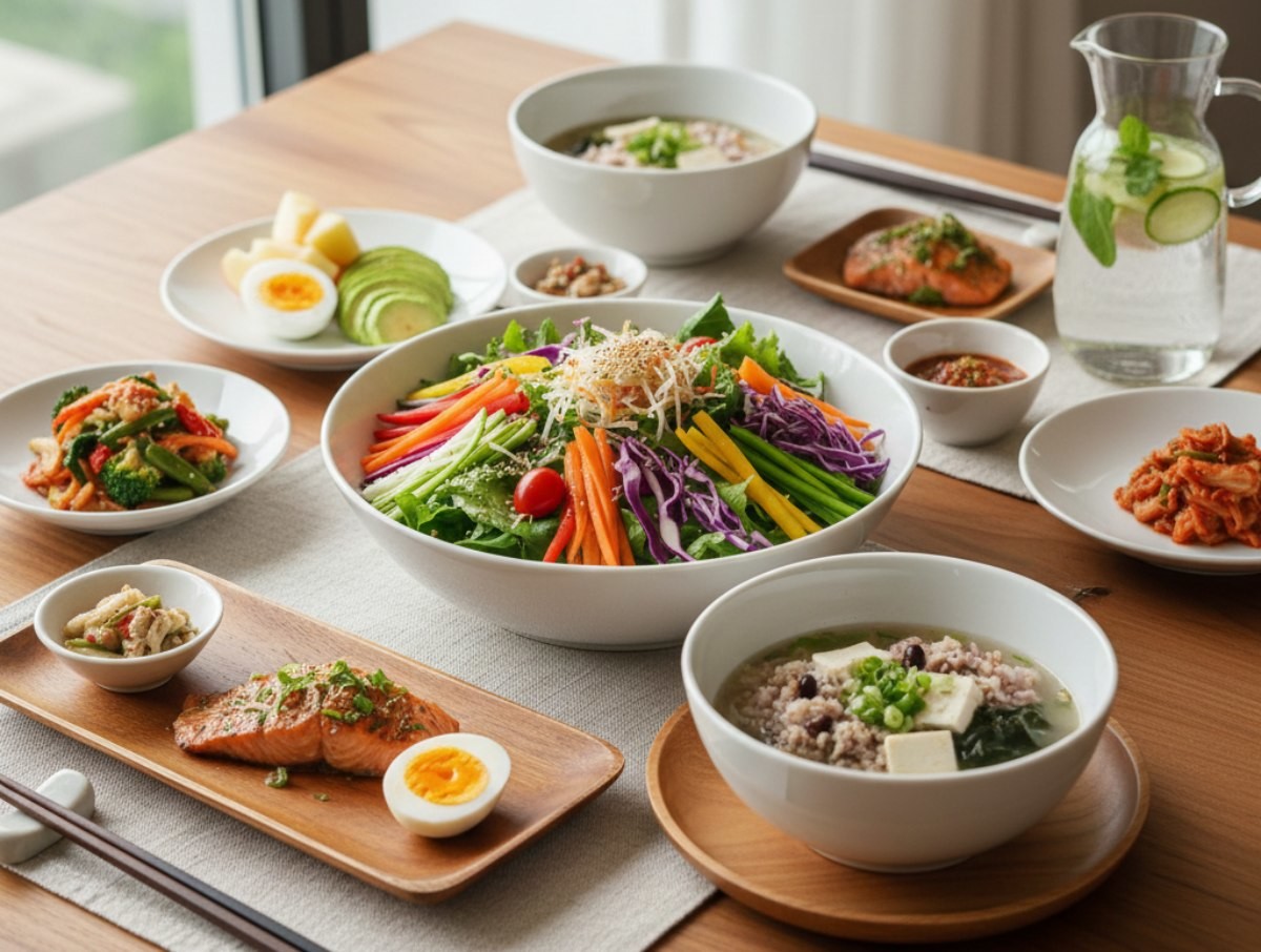 채소가 포함된 밥상 (AI 사진)