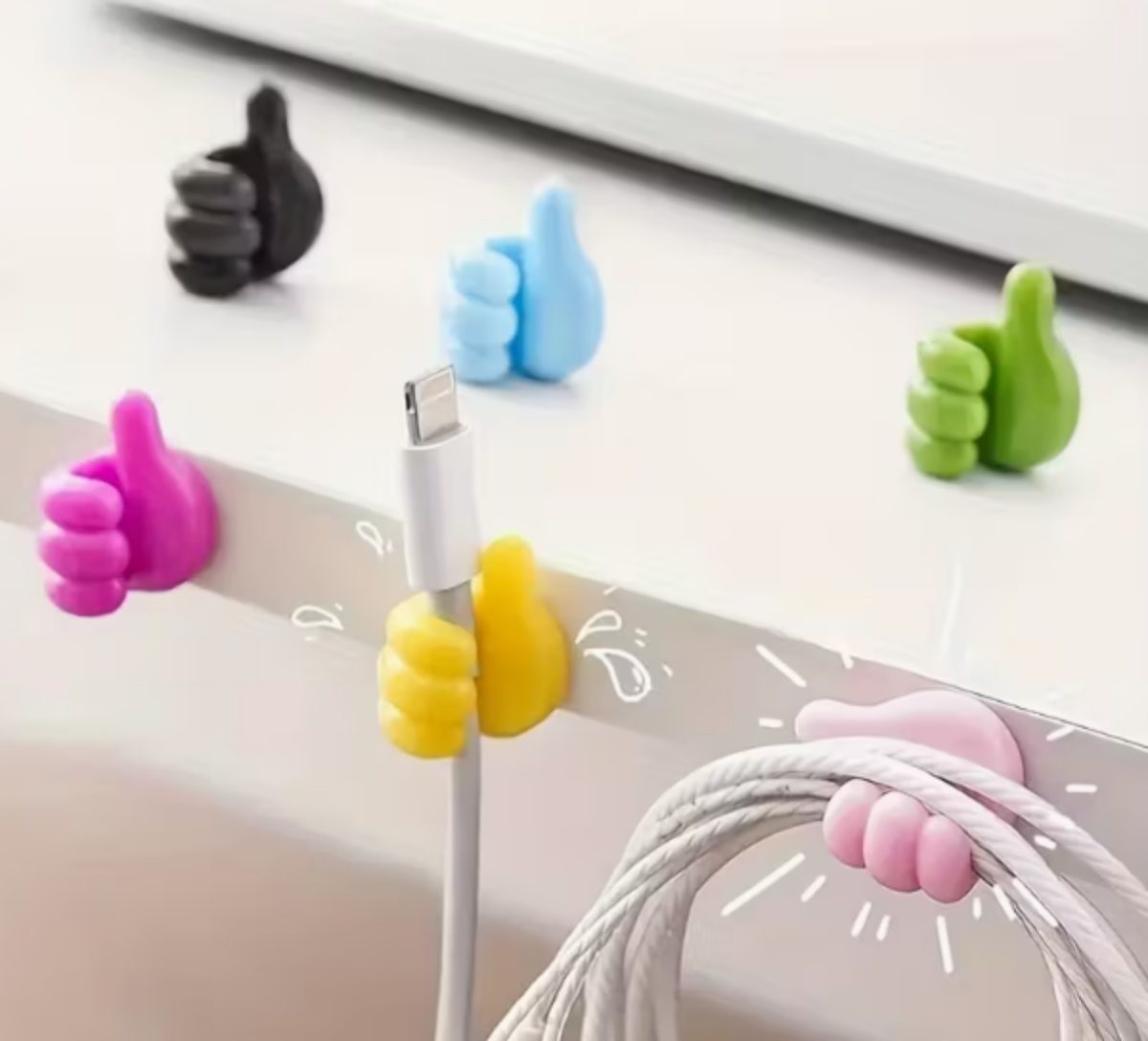 손 모양 끈끈이 케이블 클립 세트 / 테무 홈페이지