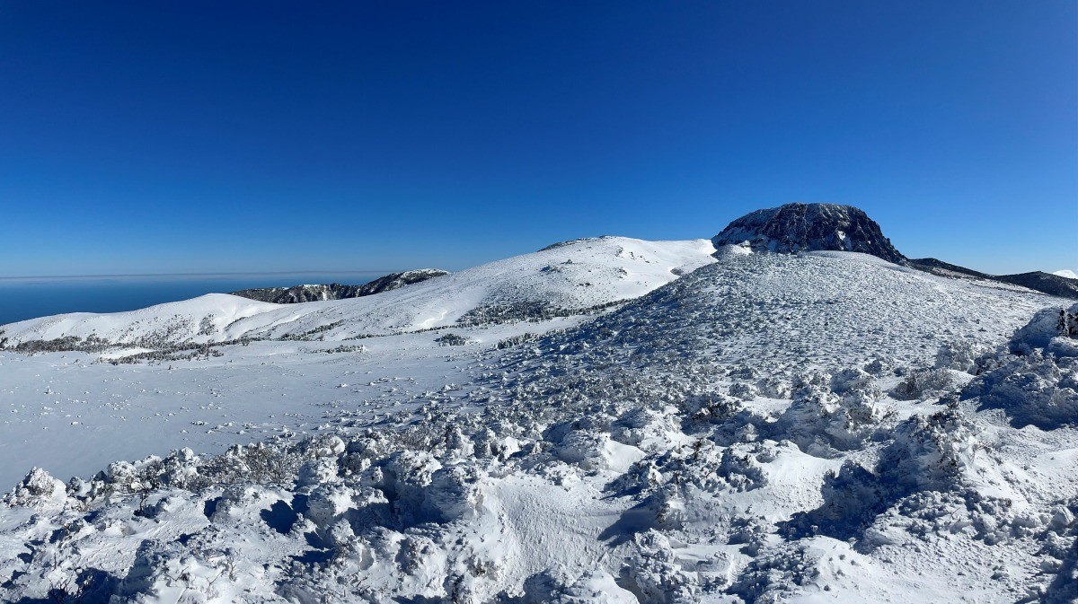 눈 덮인 한라산 영실 탐방로. / 뉴스1