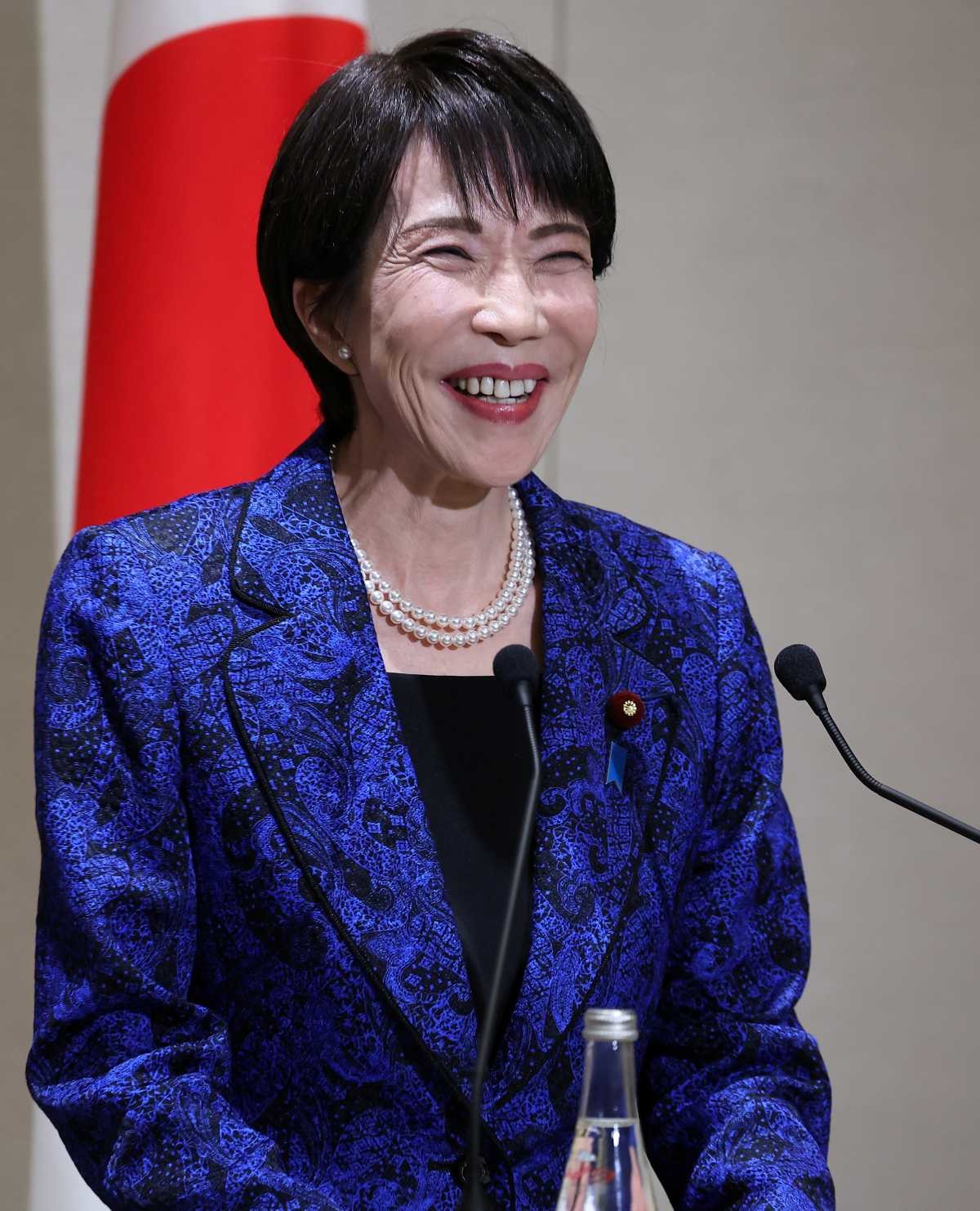 다카이치 사나에 일본 총리가 13일 일본 나라현 회담장에서 이재명 대통령과 공동언론발표를 하고 있다.  / 뉴스1