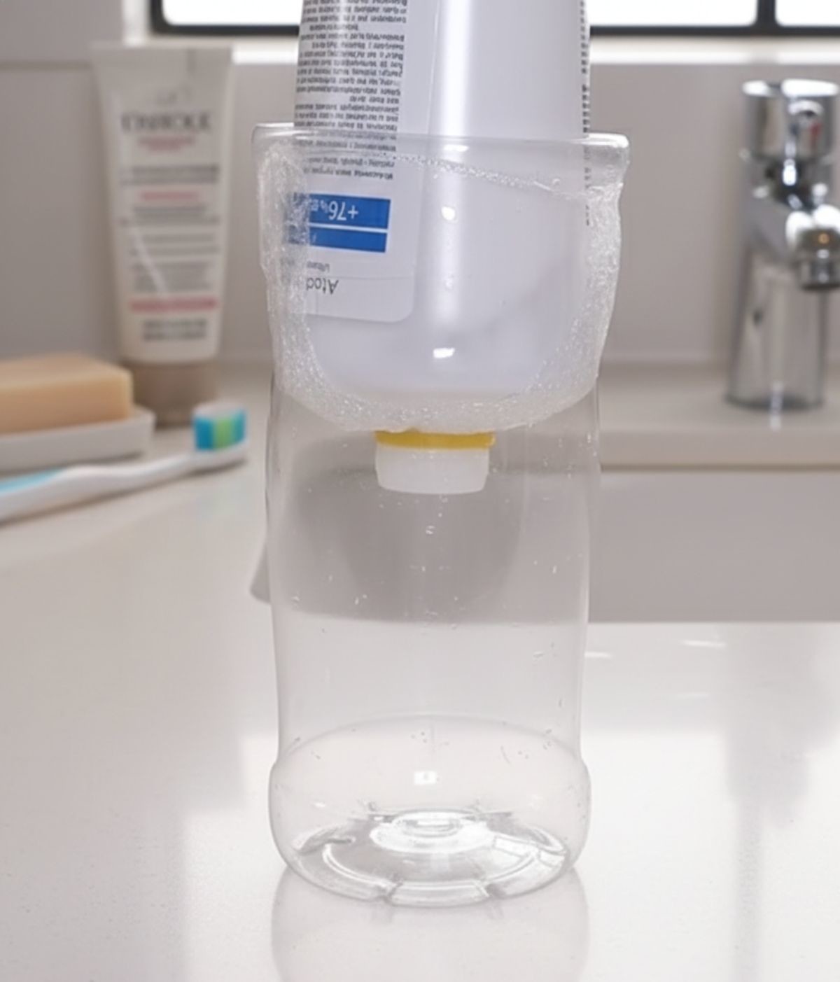 플라스틱 컵과 화장품 (AI 이미지)