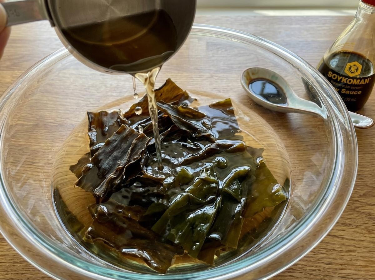 국간장에 미역 불리기. 기사 내용 토대로 AI툴 활용해 제작한 자료사진.