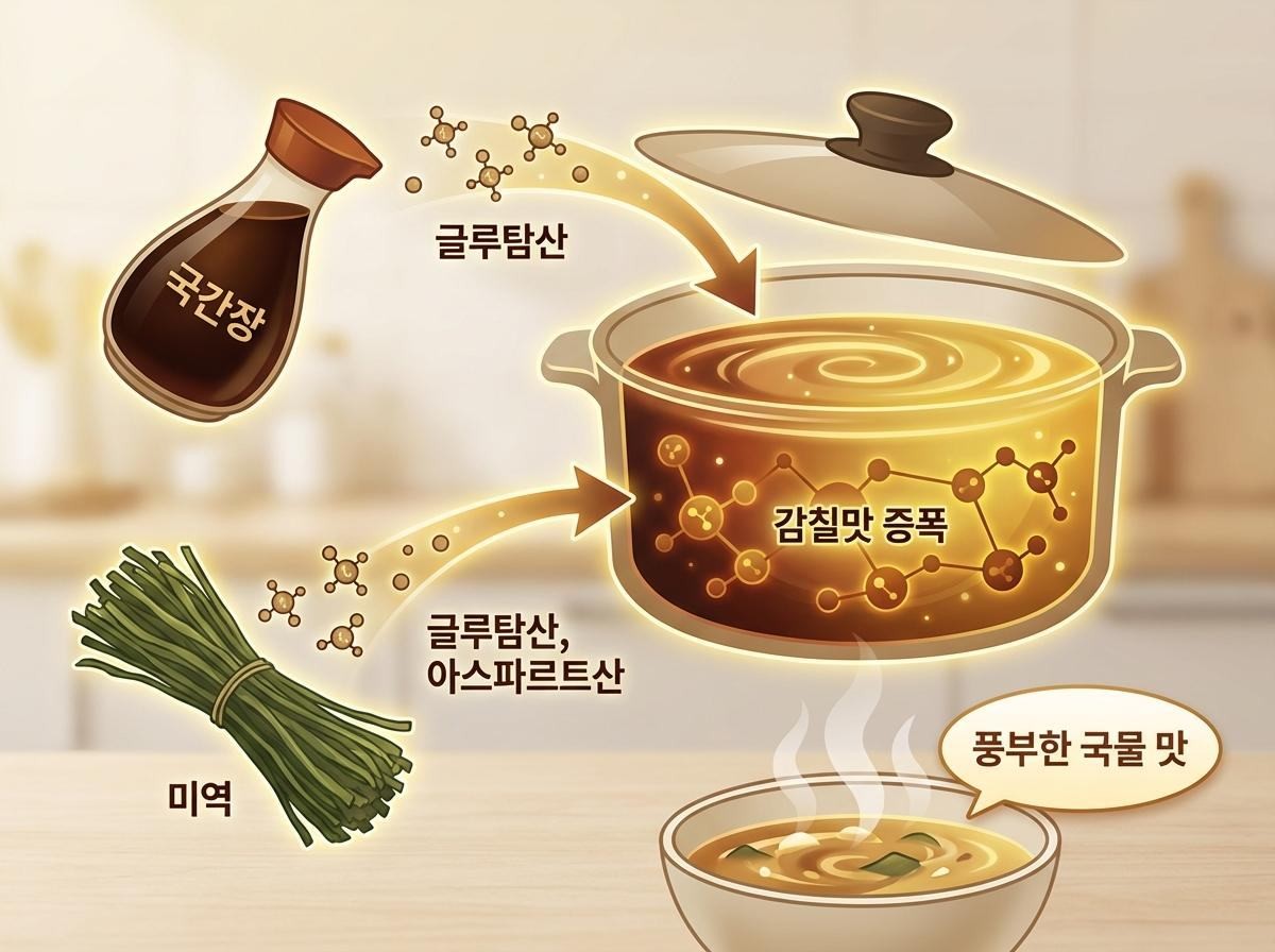 '국간장에 미역 불리기, 과학적 이유 있다?' 기사 내용 토대로 AI툴 활용해 제작한 자료사진.