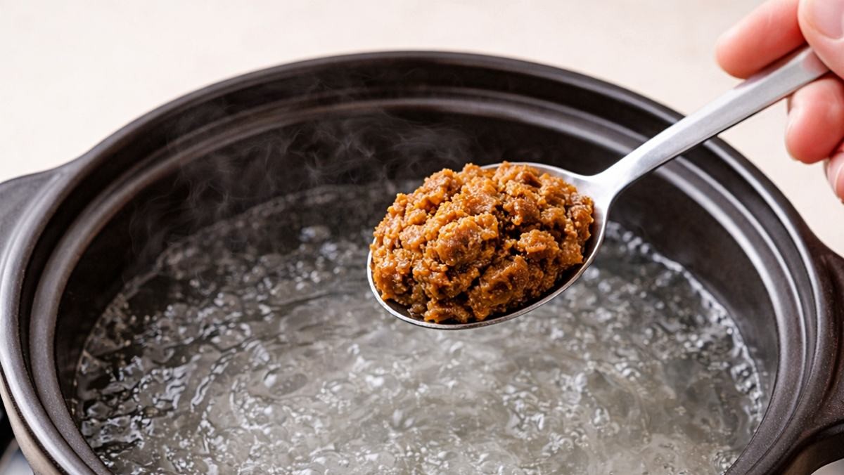 물에 된장 풀기. 기사 내용 토대로 AI툴 활용해 제작한 자료사진.