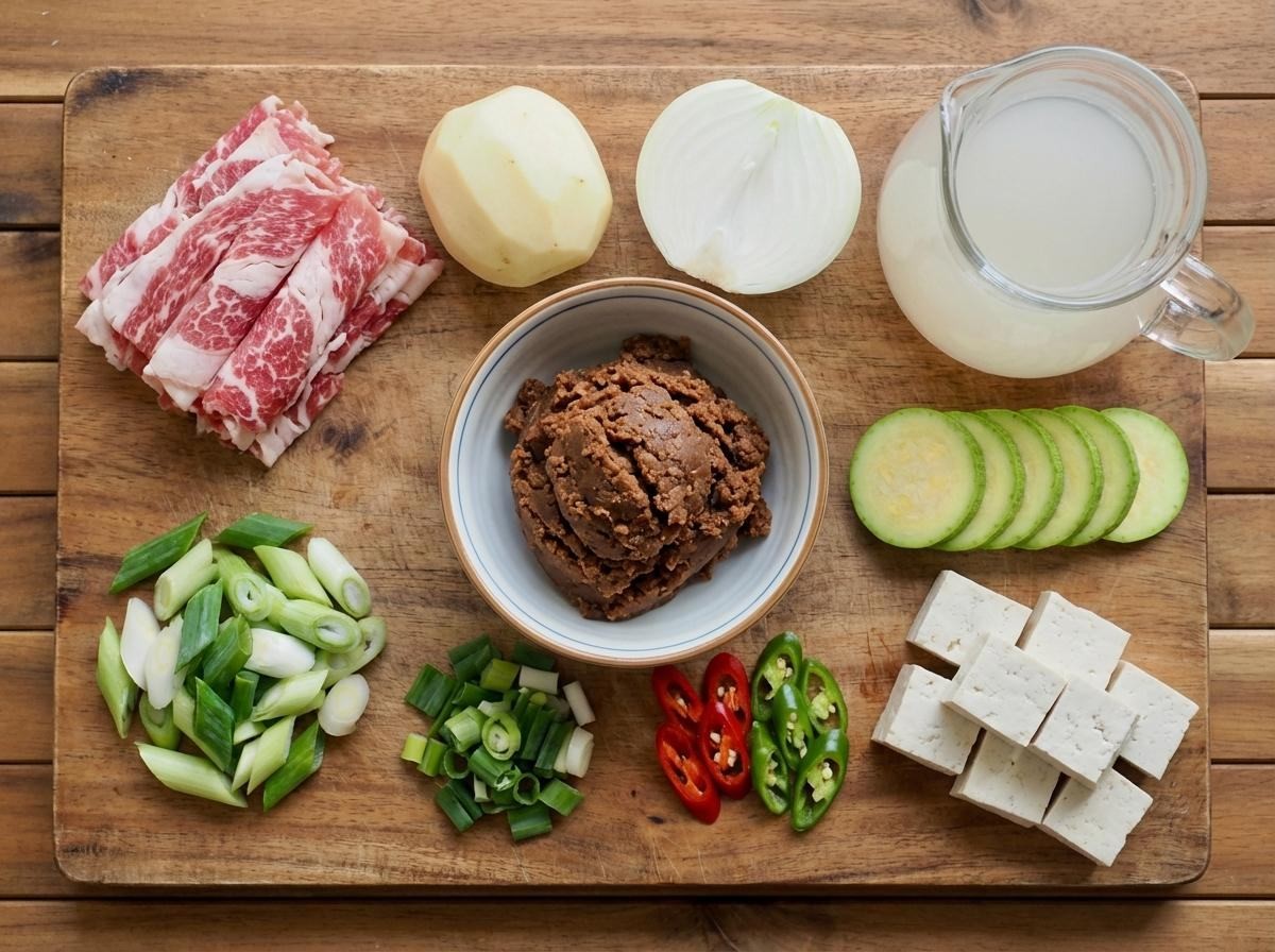 된장찌개 재료들. 기사 내용 토대로 AI툴 활용해 제작한 자료사진.