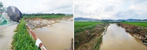 평산1지구 수해 현장.