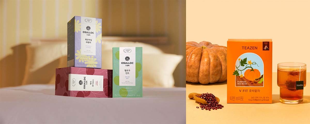 무카페인 허브티 3종,     브이핏(V FIT) 호박팥차 자료 사진. / 오설록, 티젠 제공