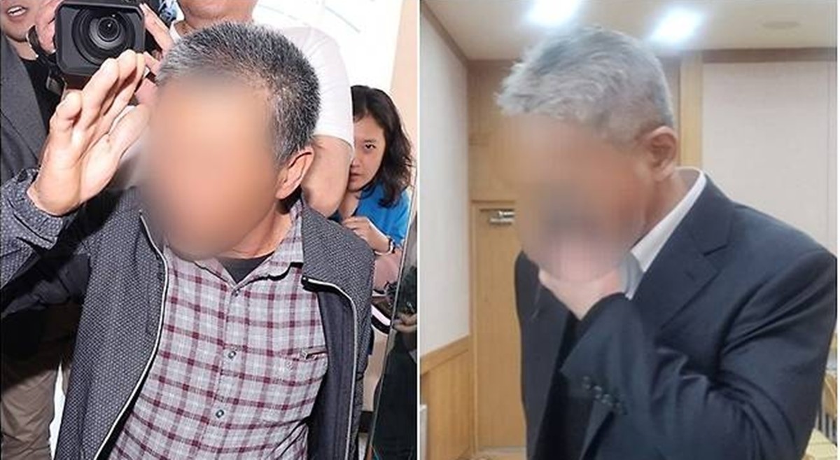 '경북 산불' 피고인들. 과수원 임차인 정모(63)씨(왼쪽)와성묘객 신모(55)씨. / 연합뉴스