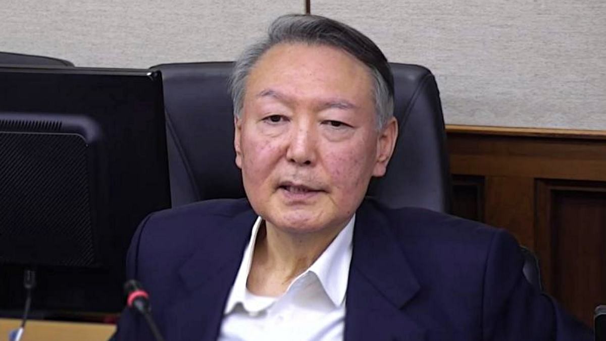 고위공직자범죄수사처(공수처) 체포영장 집행 방해 및 국무위원 심의권 침해로 재판에 넘겨진 윤석열 전 대통령이 지난해 12월 26일 서울 서초구 중앙지방법원에서 열린 1심 결심 공판에서 최후 진술을 하고 있다. / 중앙지법 제공-뉴스1