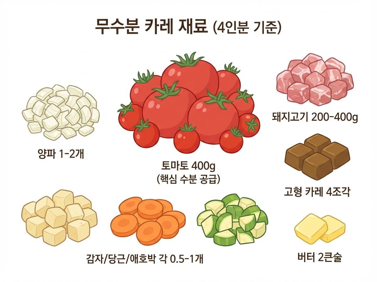 무수분 카레 재료 / AI 생성 이미지