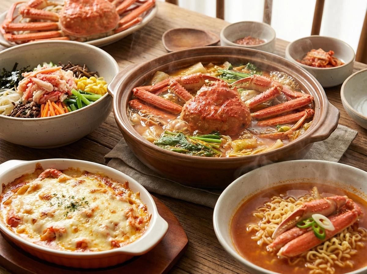 다양한 홍게 요리. 기사 내용 토대로 AI툴 활용해 제작한 자료사진.