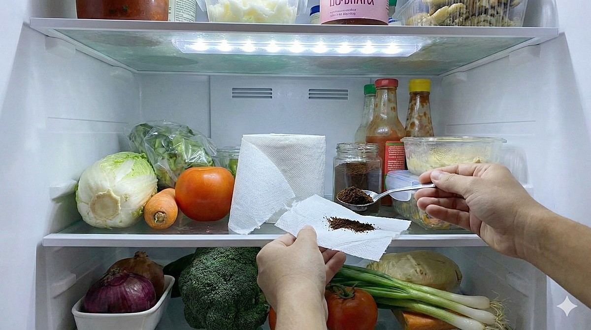 두루마리 휴지를 잘라 커피 찌꺼기를 넣는 모습. 기사 이해를 돕기 위해 AI를 활용해 제작한 자료 사진입니다.