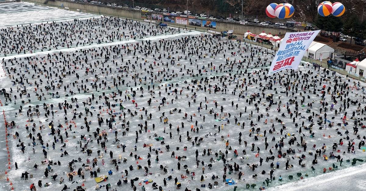 18일 화천산천어축제장 전경 / 화천군 제공, 연합뉴스