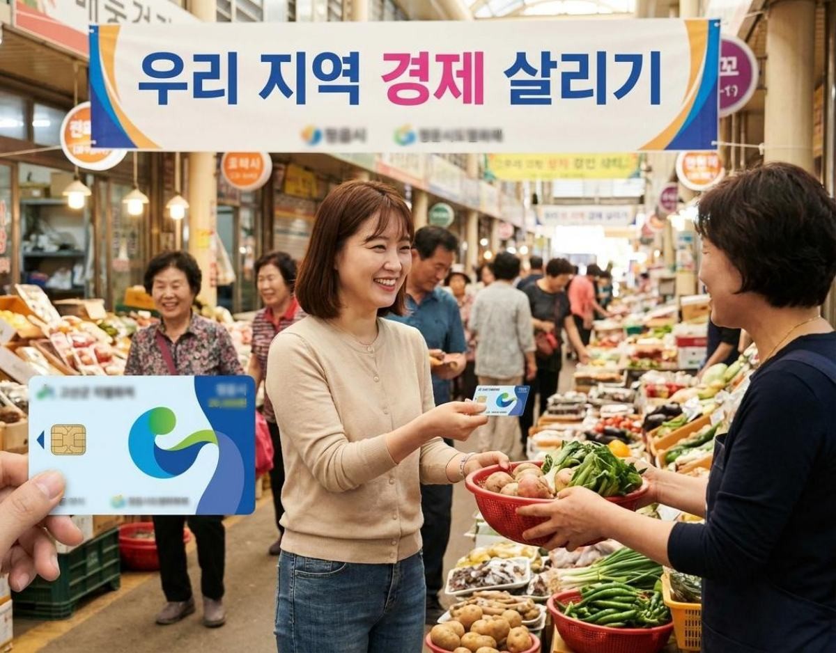 지역 내 소비 촉진과 민생 경제 활력이 기대되는 민생회복지원금 지급 정책. 기사 내용 토대로 AI툴 활용해 제작한 자료사진.