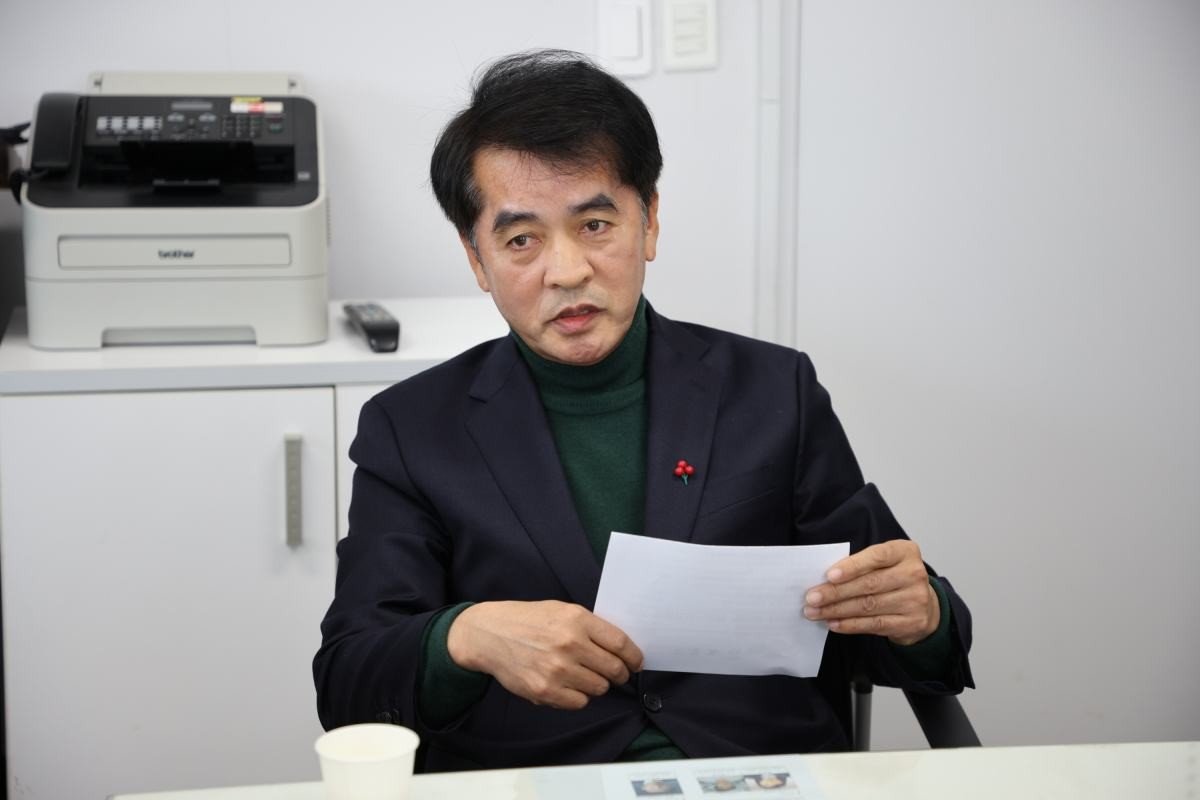 최재형 보은군수가 민생안정 지원금에 대해 설명하는 모습. /보은군 제공