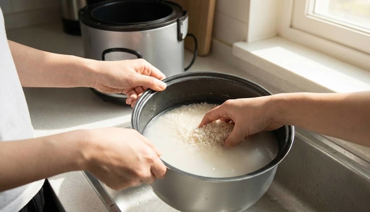 쌀뜨물. 기사에 대한 이해를 돕기 위해 AI 툴로 제작한 자료 사진