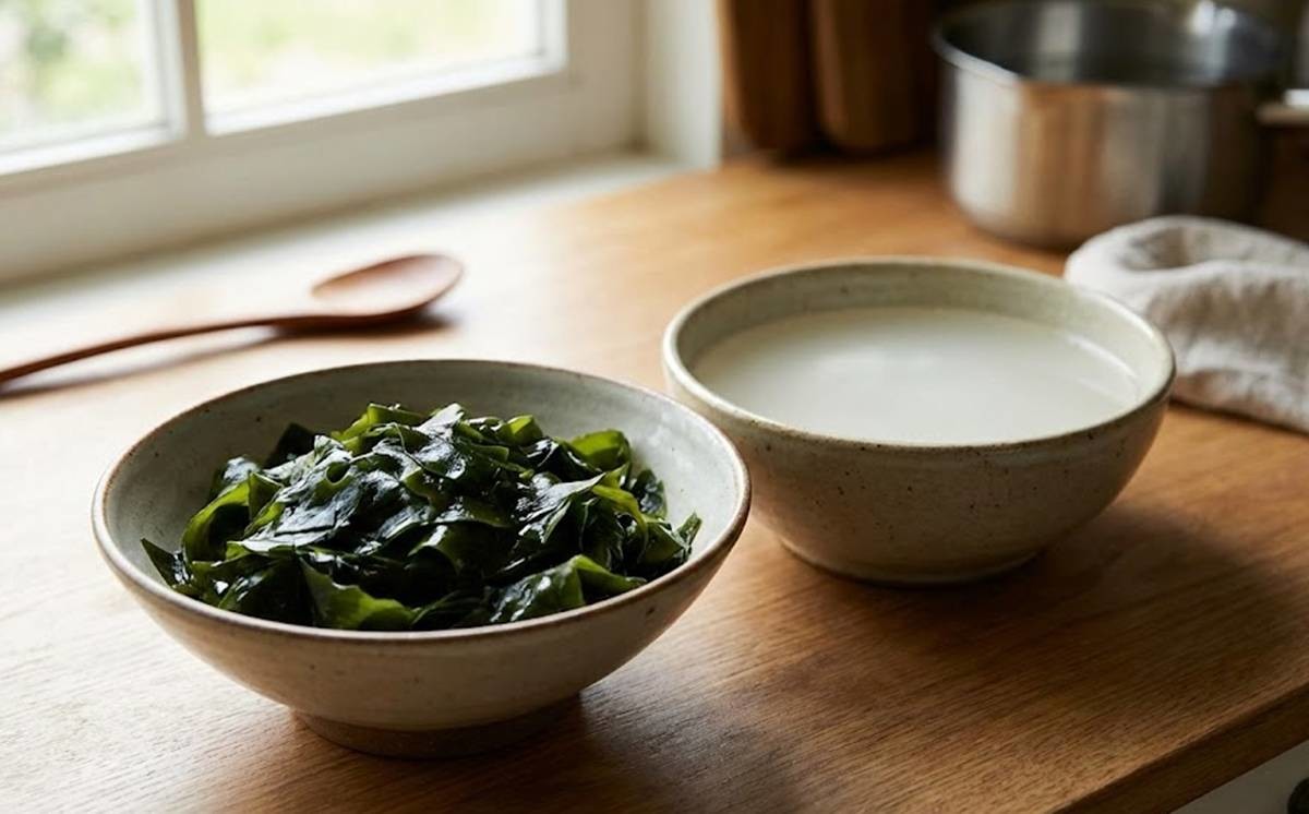 미역국 비밀 레시피는 바로 '쌀뜨물'. 기사에 대한 이해를 돕기 위해 AI 툴로 제작한 자료 사진