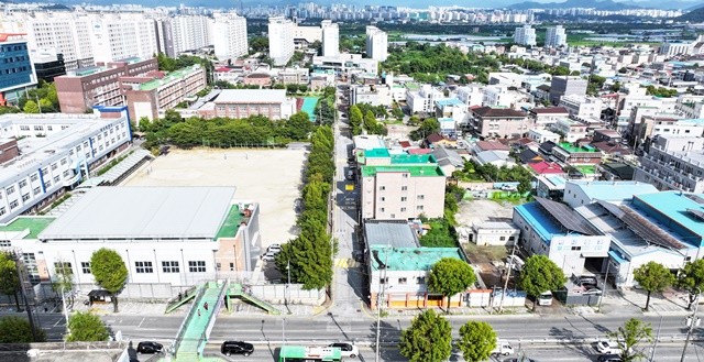 광산구 우산동 뉴빌리지 통학로 개선 사업 착수_대상지 전경