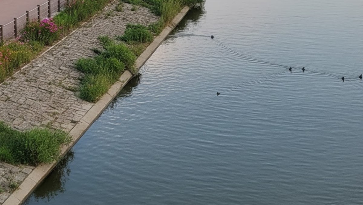 인천 굴포천. AI가 생성한 자료사진. (실제와 차이가 있음을 밝힙니다.)