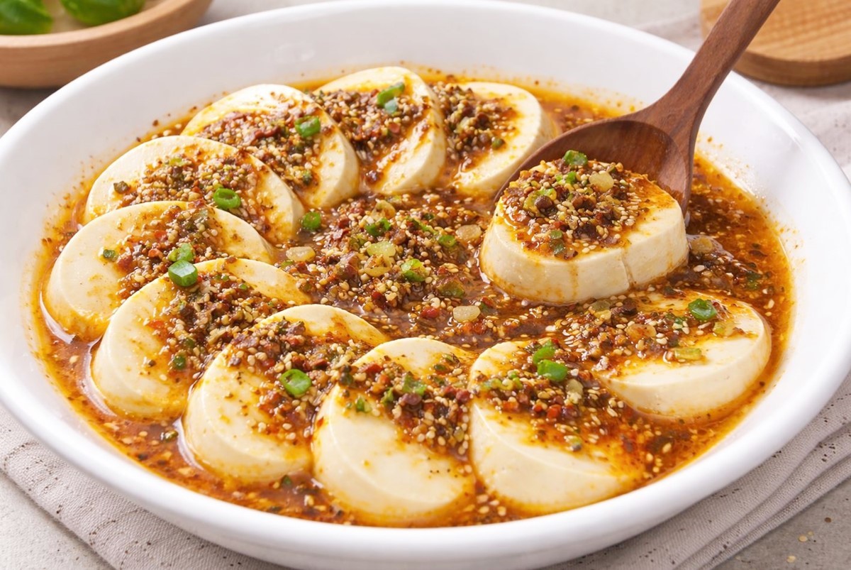 전자레인지를 활용해 완성된 간편 순두부 요리 모습. 기사 이해를 돕기 위해 AI를 활용해 제작한 자료 사진입니다. 실제 모습과 다소 차이가 있을 수 있습니다.